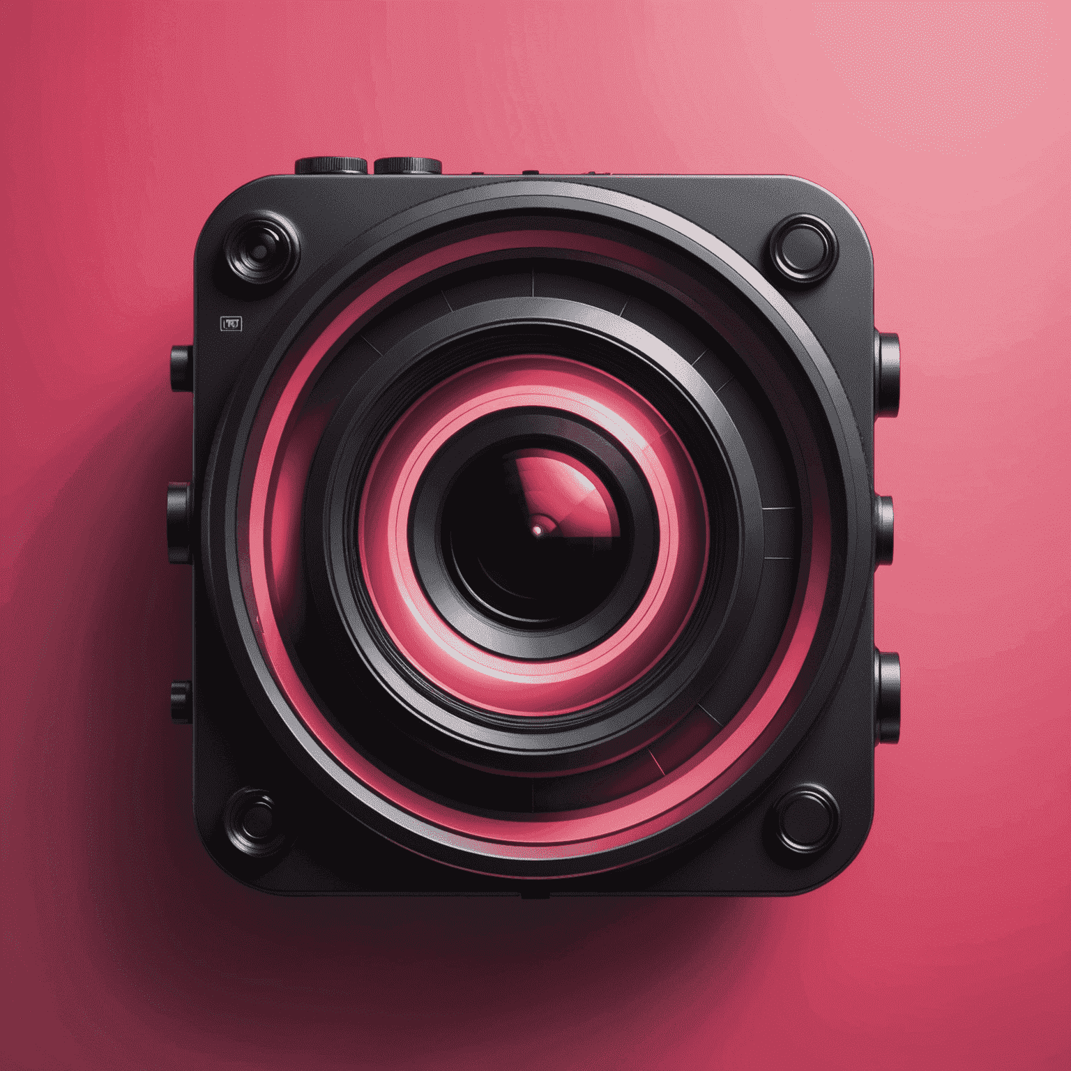 Photon logo - A stylized camera shutter with red and pink gradient