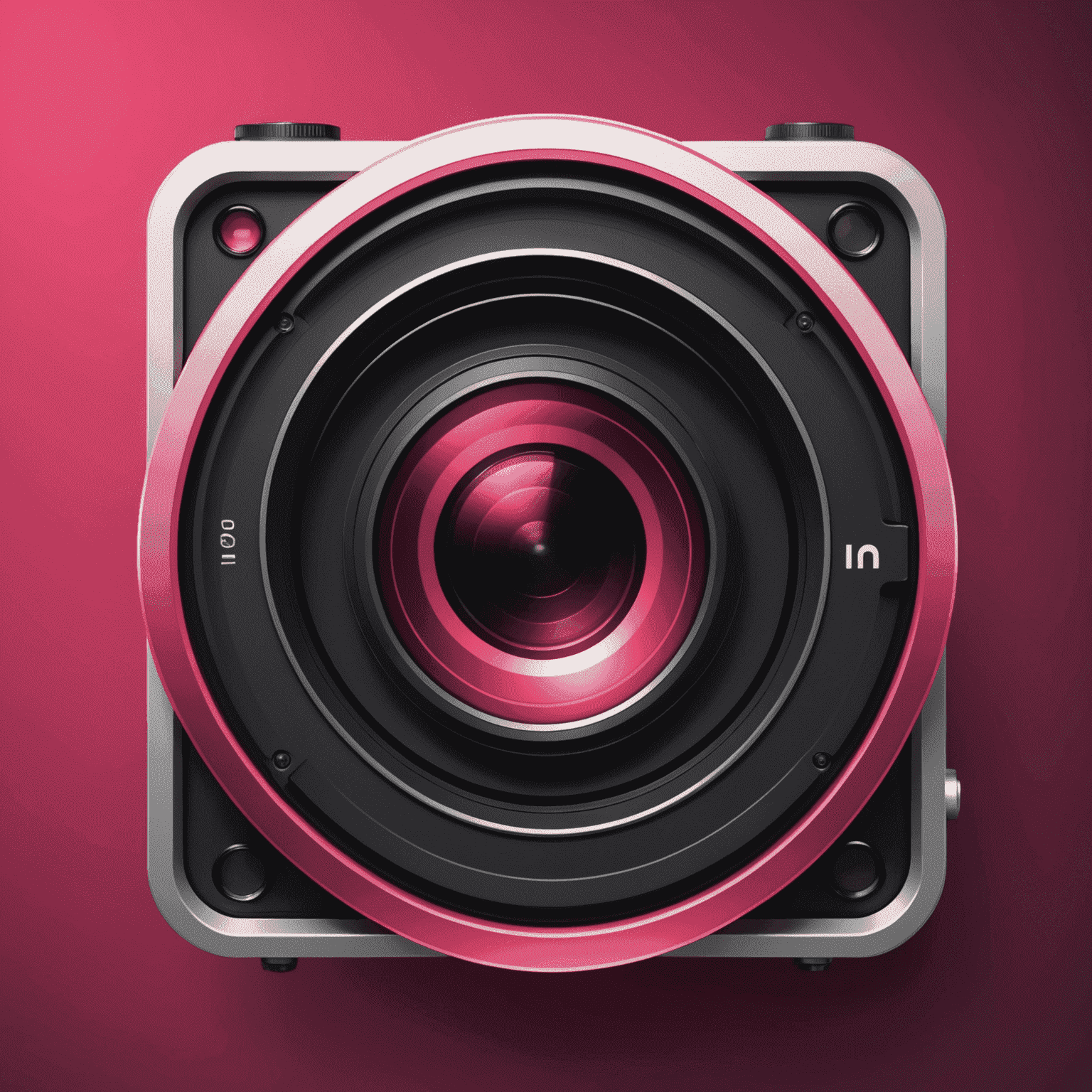Photon logo - A stylized camera shutter with red and pink gradient