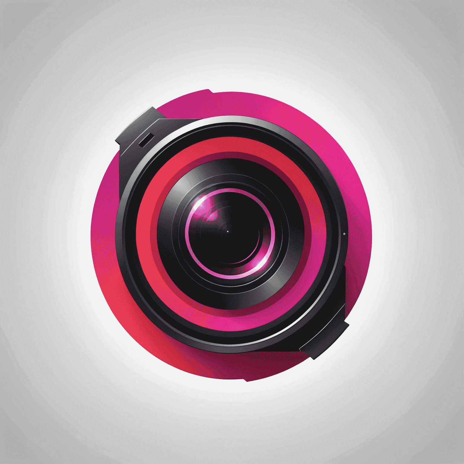Photon logo - A stylized camera shutter with red and pink gradient